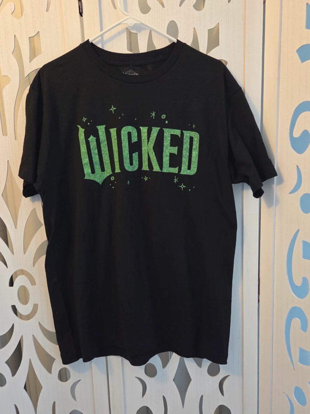 Wicked Musical T Shirt Large Black Green Logo Broadway Movie Tee Cotton
